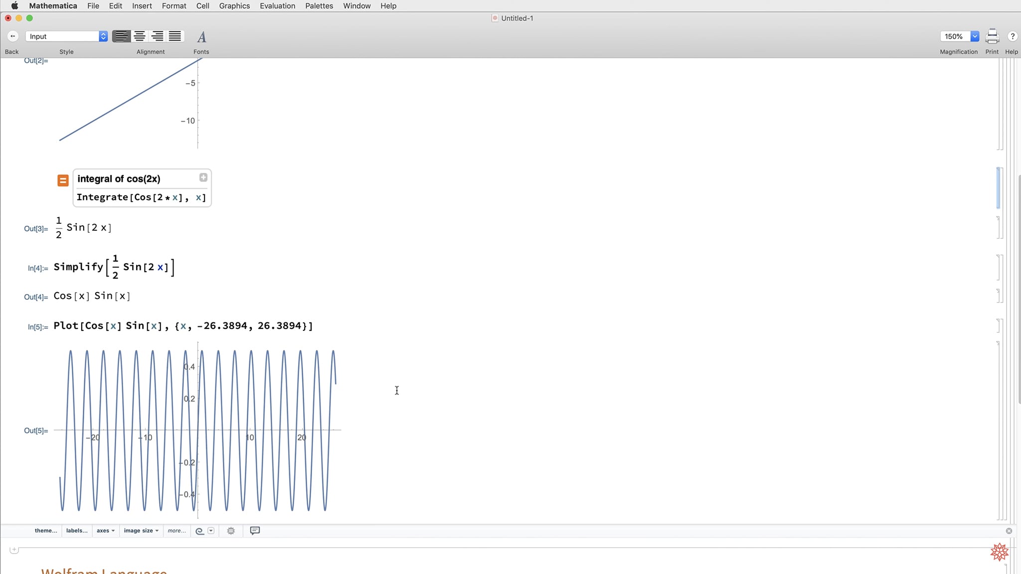 Wolfram Mathematica screenshot 2